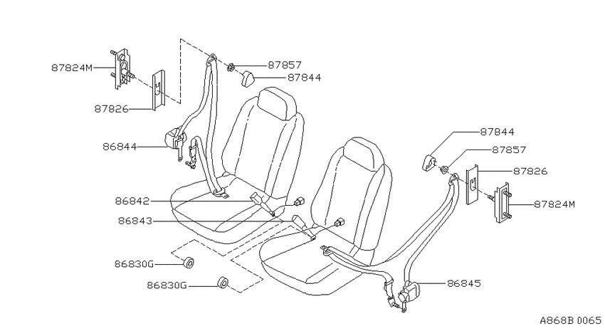 Front seat belt