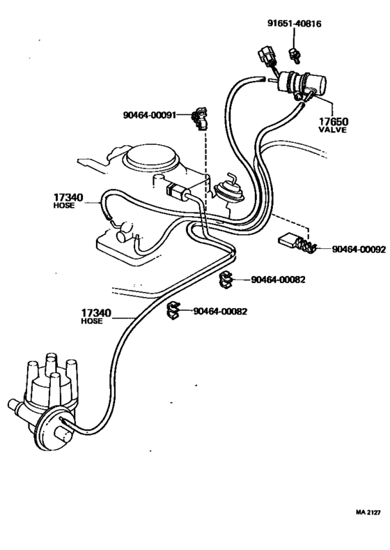 Vacuum Piping for 1972 - 1978 Toyota HILUX/4RUNNER TRUCK RN25 | Europe