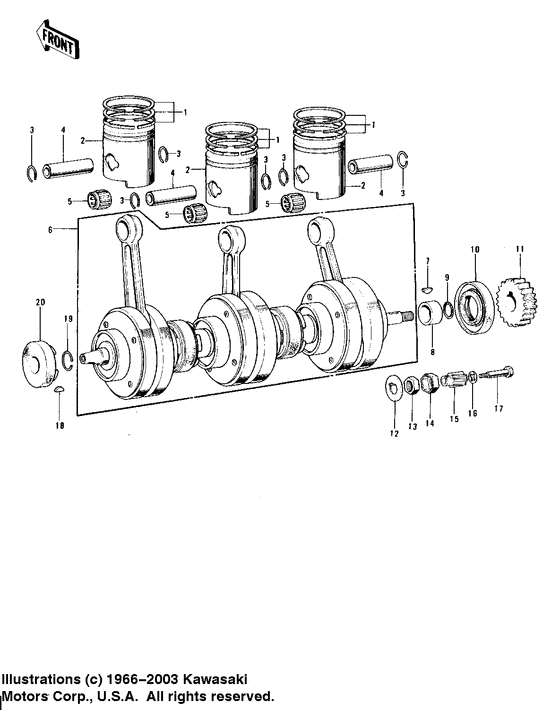 Crankshaft/pistons