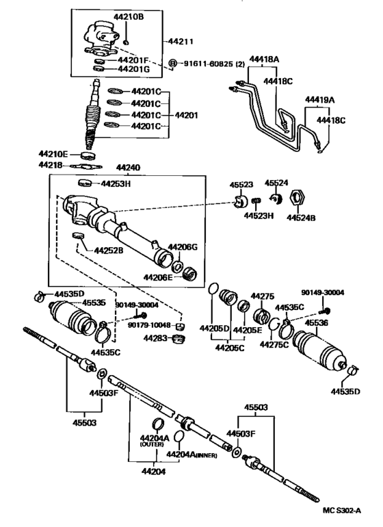 Front Steering Gear & Link