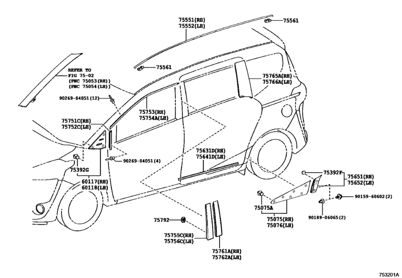 Side Moulding for 2015 - 2018 Toyota SIENTA NHP170 | General sales ...