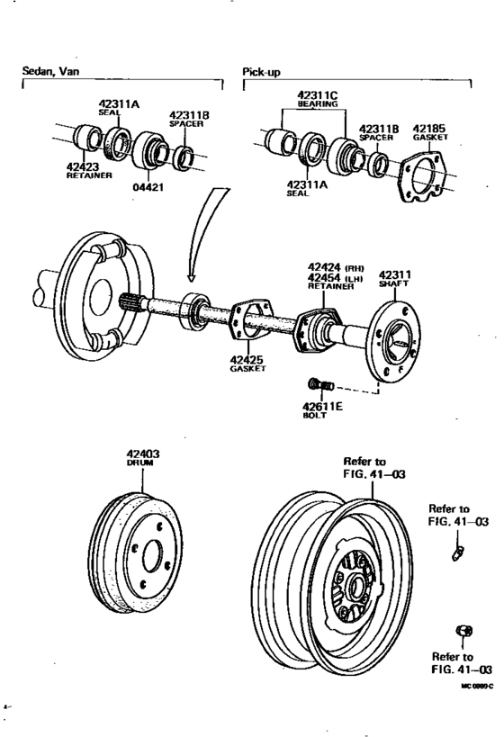 Rear Axle Shaft & Hub
