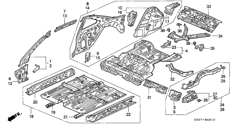 Body structure components