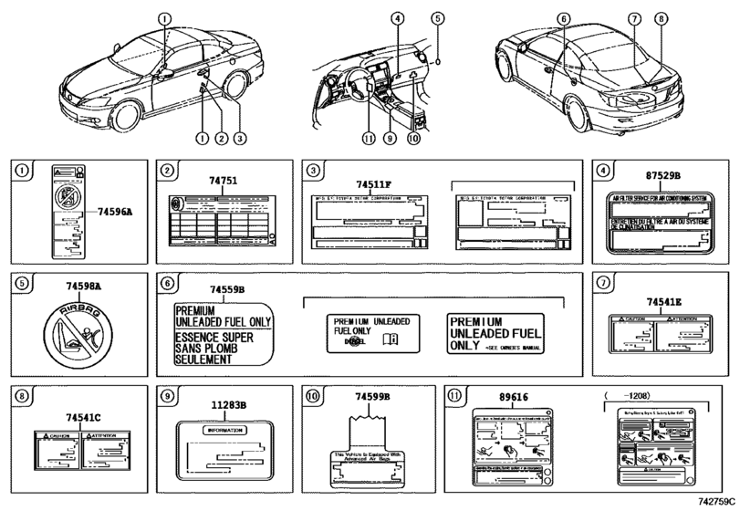 Caution Plate (Exterior & Interior)