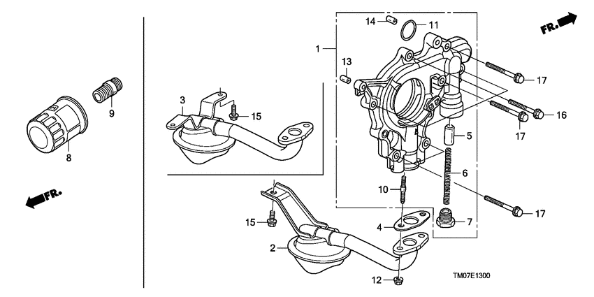 Oil pump/oil strainer