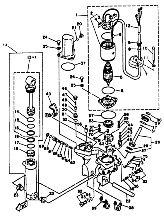 Power trim tilt assy