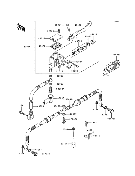 Front master cylinder