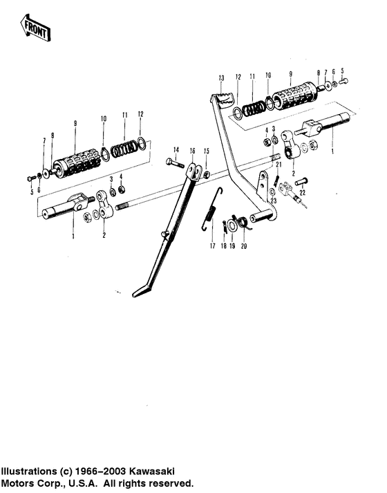 Footrests/stand/brake pedal