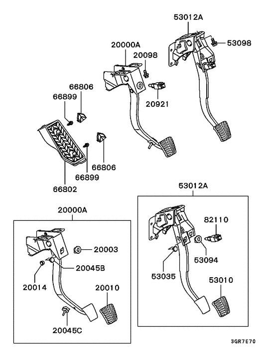 Brake & clutch pedal