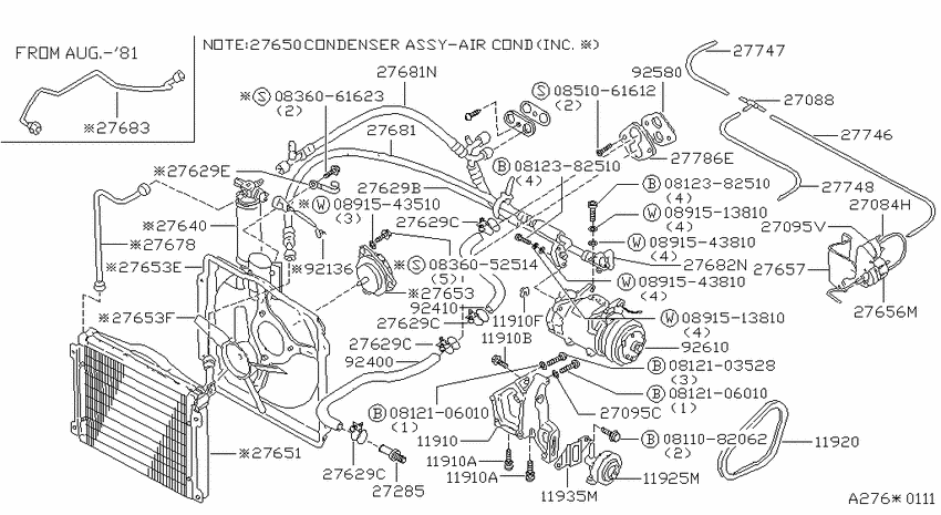 Condensor, liquid tank