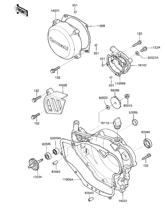 Engine covers/water pump