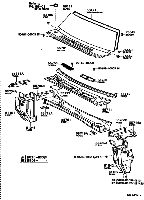 Cowl Panel & Windshield Glass