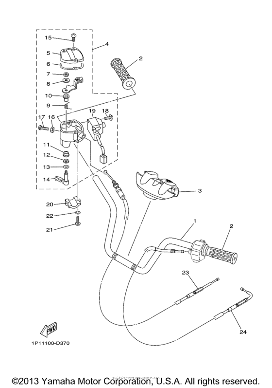 Steering handle & cable