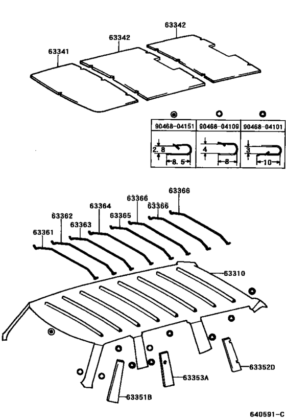 Roof Headlining & Silencer Pad