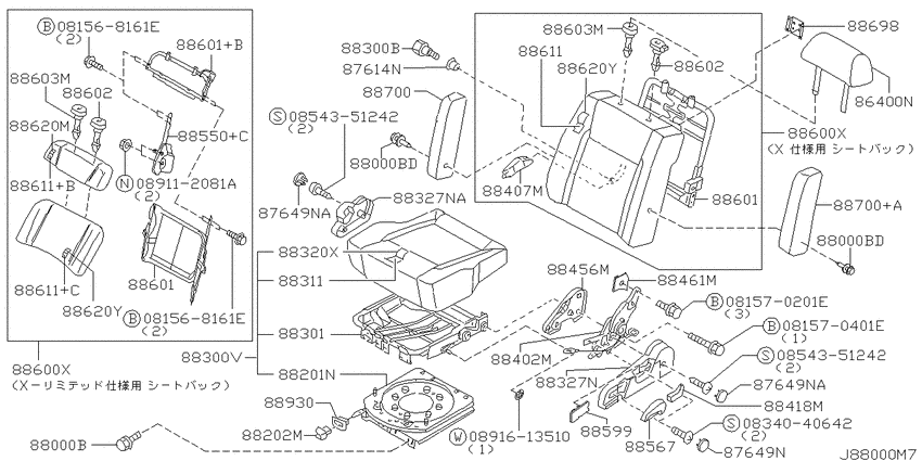 Rear seat
