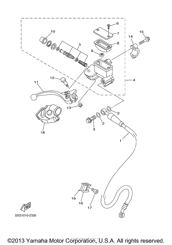 Front master cylinder