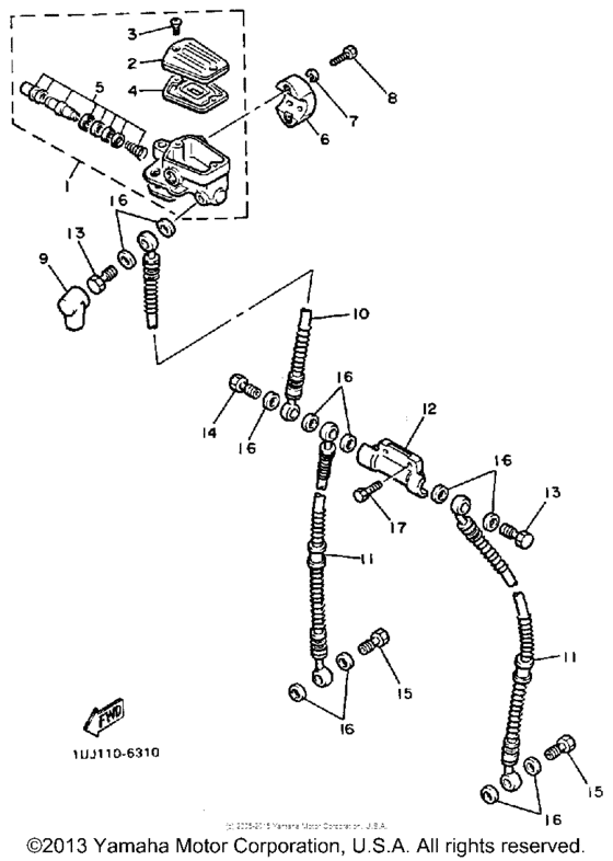 Front master cylinder