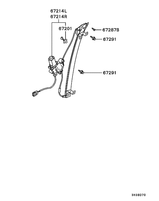 Front door window regulator