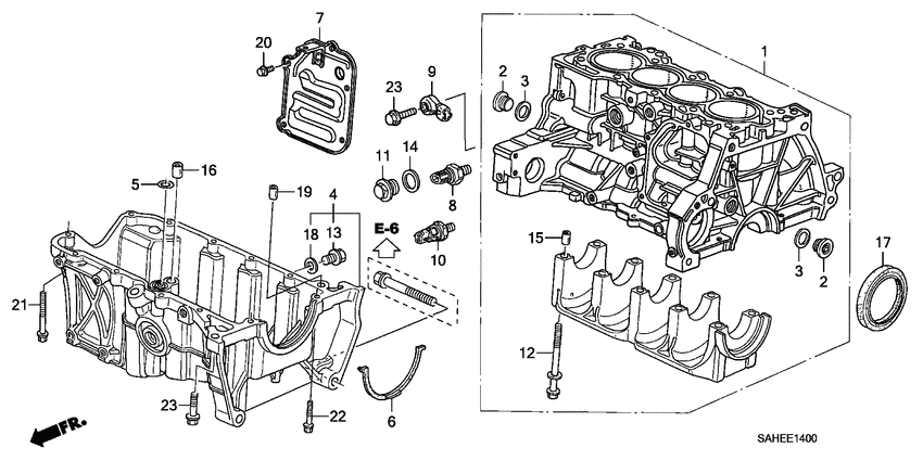 Cylinder block/oil pan