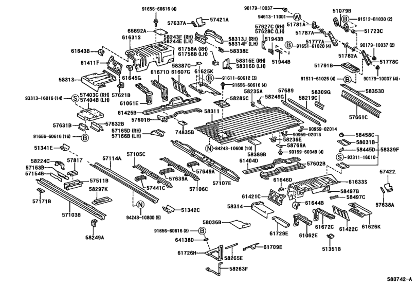 Rear Floor Panel & Rear Floor Member