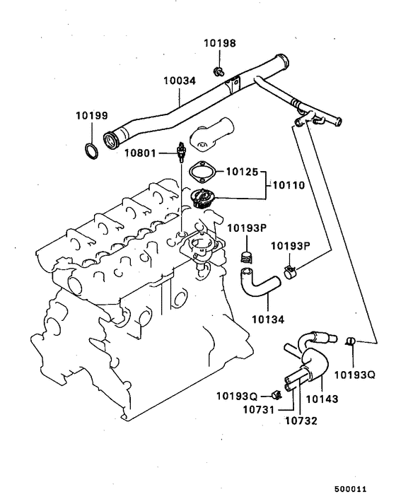 Water pipe & thermostat