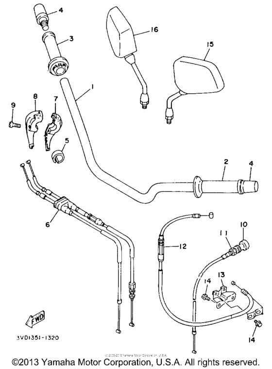 Handlebar cable
