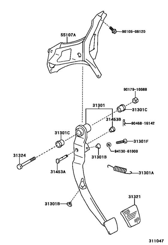 Clutch Pedal & Flexible Hose