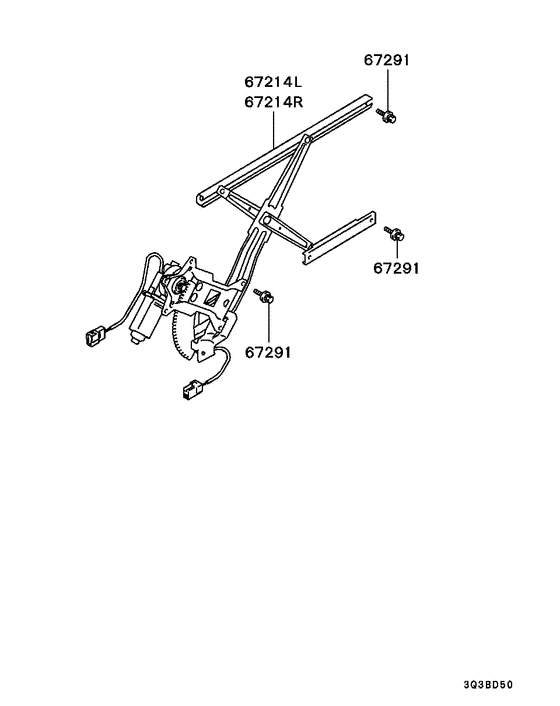 Front door window regulator