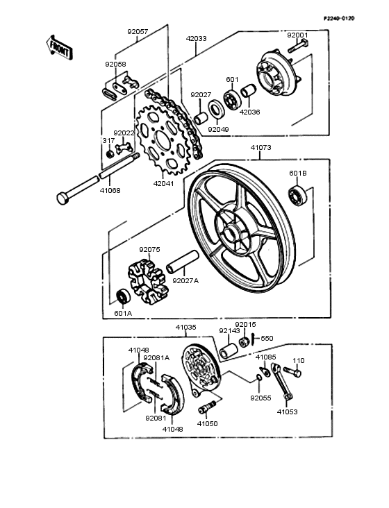 Rear wheel/chain