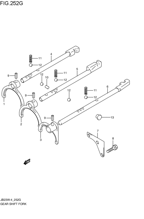 mt - gearlever fork