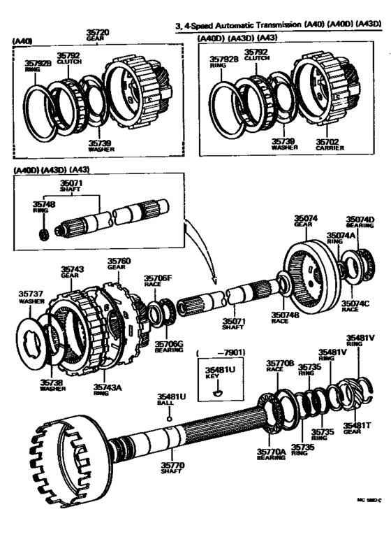 Planetary Gear, Reverse Piston & Counter Gear(Atm)