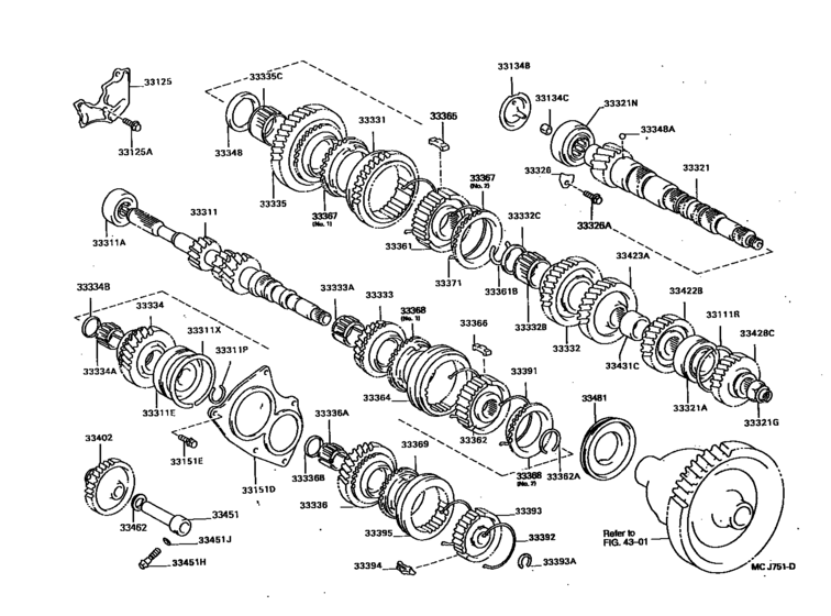Transmission Gear (Mtm) for 1992 1994 Toyota STARLET EP82 Japan