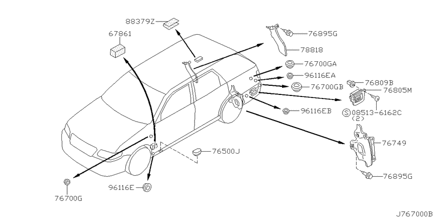Body side fitting