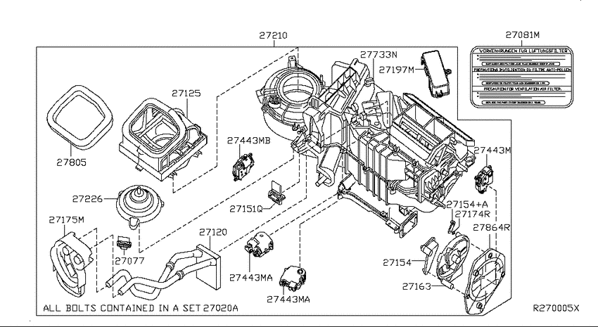 Heater & blower unit