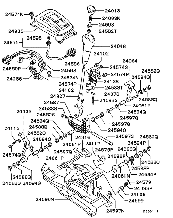 A/t floor shift linkage