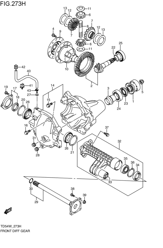 フロントデファレンシャルギヤ