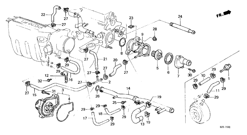 Water pump/thermostat