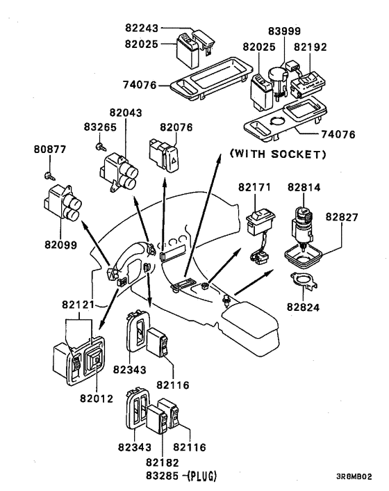 Switch & cigar lighter