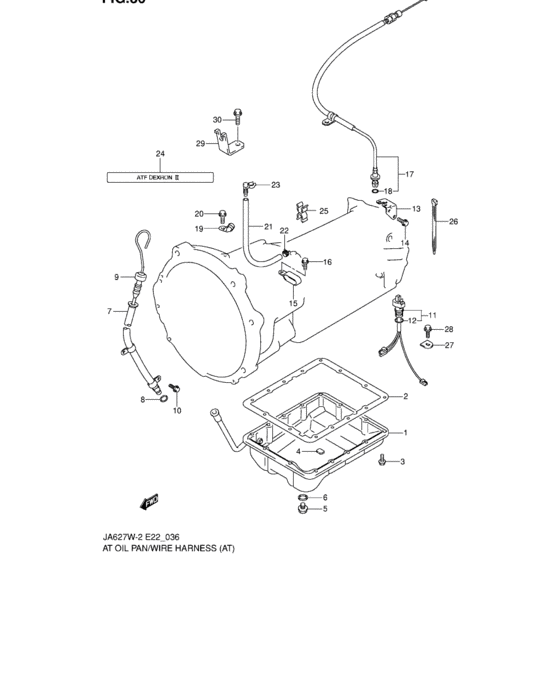 At oil pan and wire harness