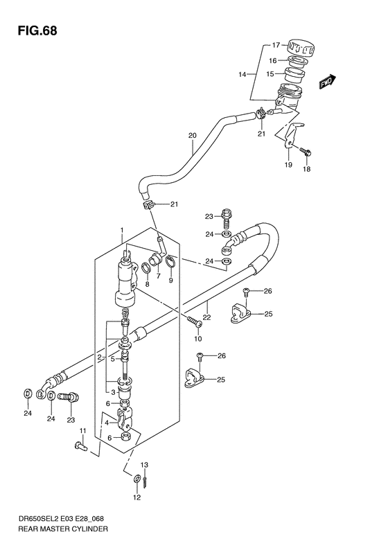 Rear master cylinder