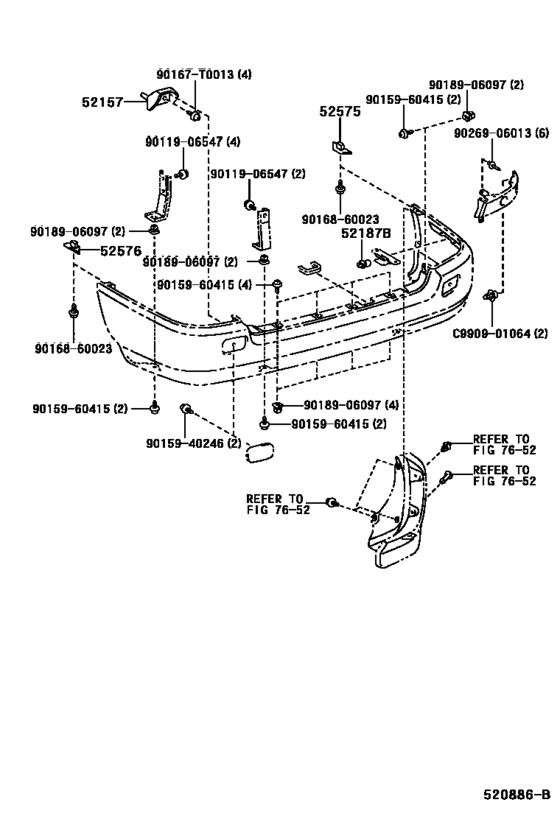 Rear Bumper & Bumper Stay