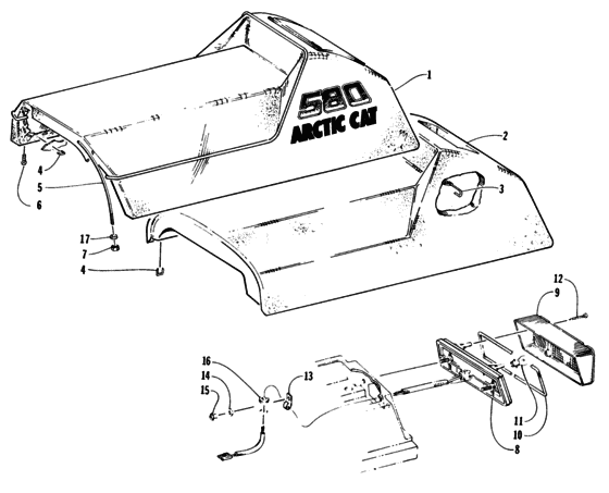 Seat and taillight assembly