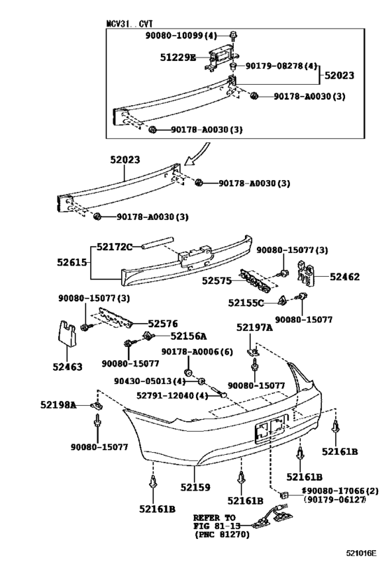 Rear Bumper & Bumper Stay
