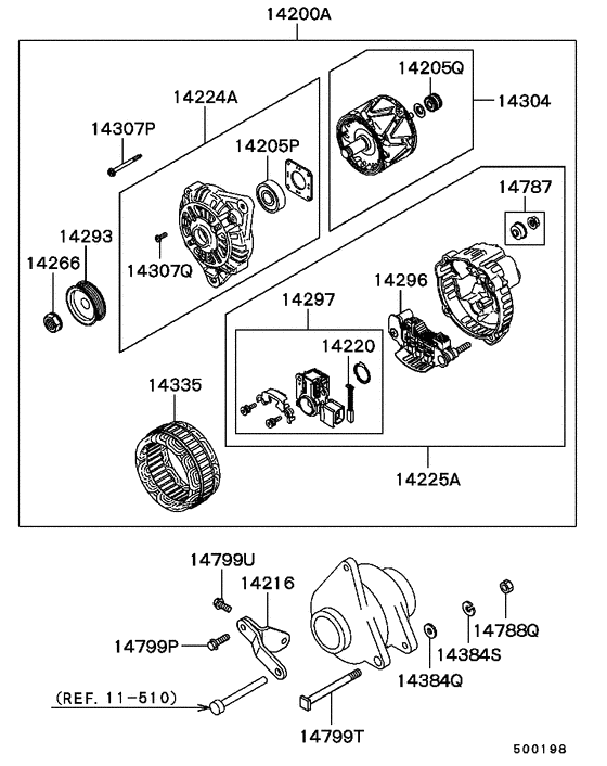 Alternator & vacuum pump