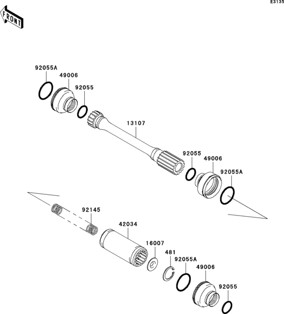 Drive shaft-propeller