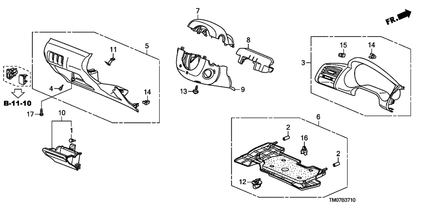 Instrument panel garnish