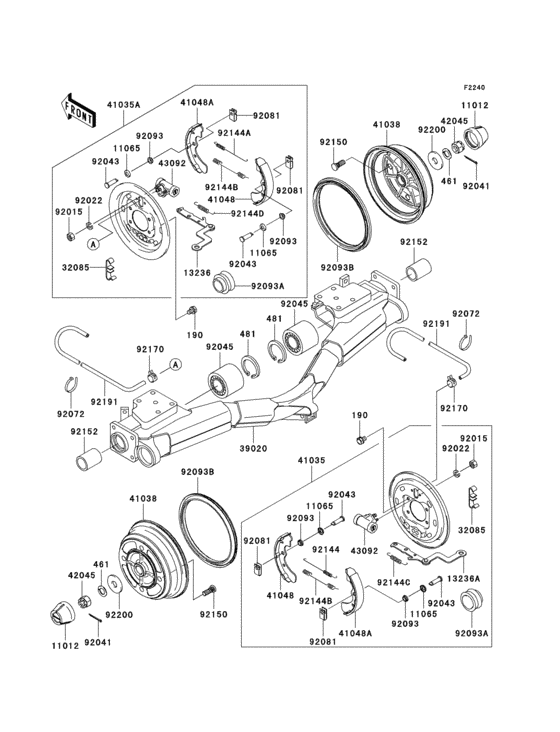 Rear hubs/brakes