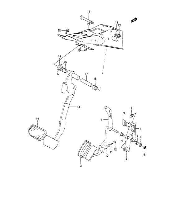 Pedal and pedal bracket