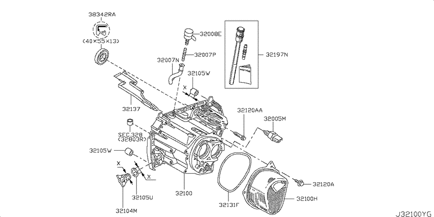 Transmission case & clutch release