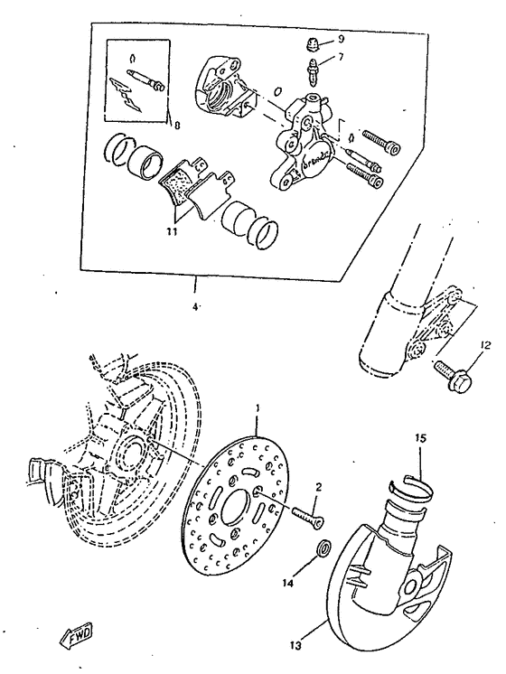 Front brake. caliper